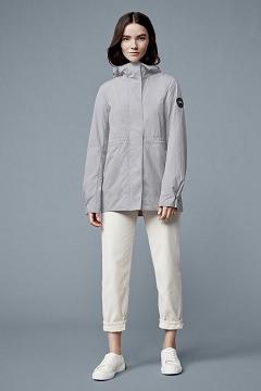 Chamarras Canada Goose Mujer Mexico - Davie Rompevientos Black Label Blancos EF5326107